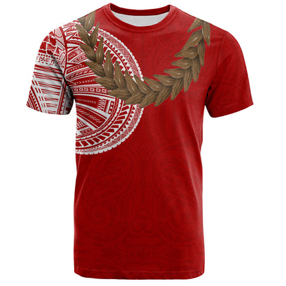 Samoa T-Shirt Tattoo Roman Reigns With Ula Fala Style Brown