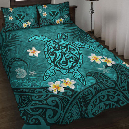 Hawaii Quilt Bed Set Hawaiian Sea Turtle & Floral Dreams