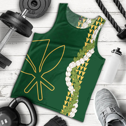 Hawaii Tank Top Kanaka Maoli Puakenikeni Maile Flower Lei
