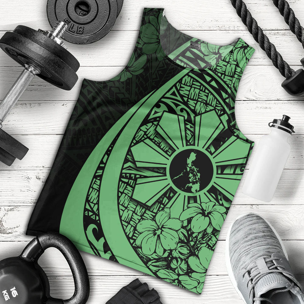 Philippines Filipinos Tank Top Custom National Sampaguita Flower Symbols Style