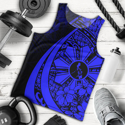 Philippines Filipinos Tank Top Custom National Sampaguita Flower Symbols Style