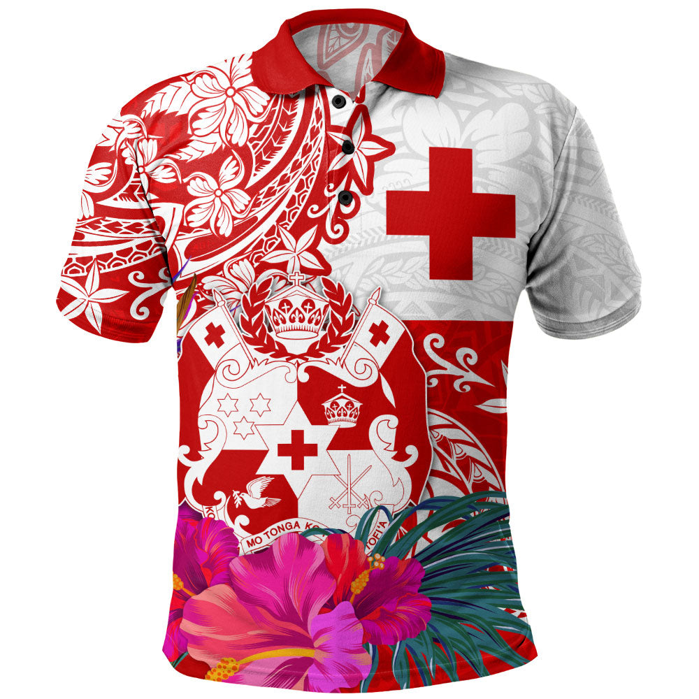 Tonga Polo Shirt Flag Tribal Tropical Style