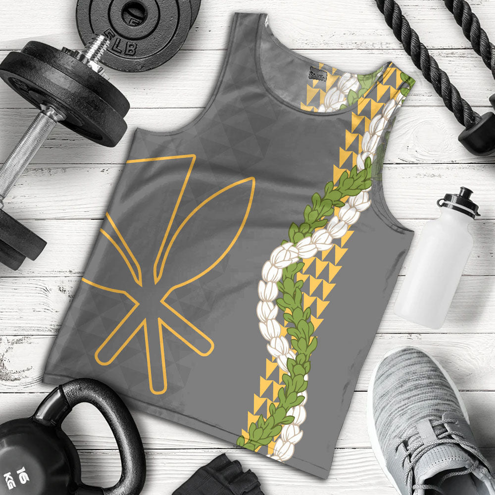 Hawaii Tank Top Kanaka Maoli Puakenikeni Maile Flower Lei