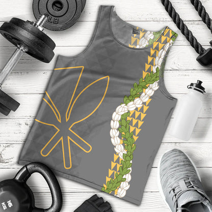 Hawaii Tank Top Kanaka Maoli Puakenikeni Maile Flower Lei