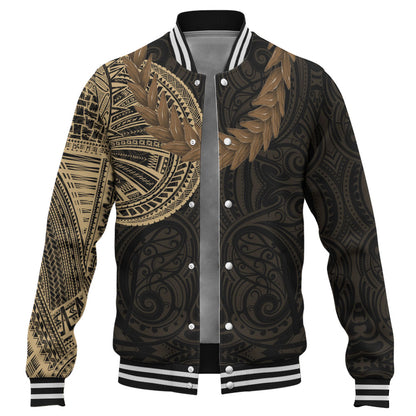 Samoa Baseball Jacket Tattoo Roman Reigns With Ula Fala Style Brown