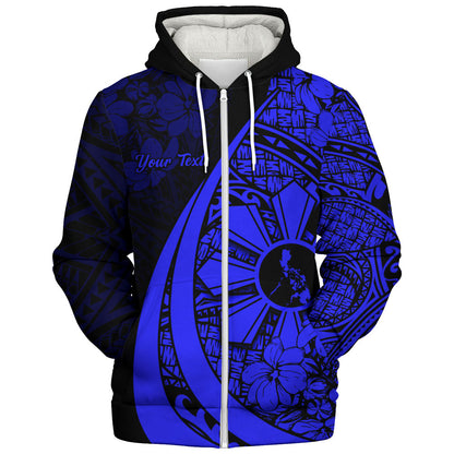 Philippines Filipinos Sherpa Hoodie Custom National Sampaguita Flower Symbols Style