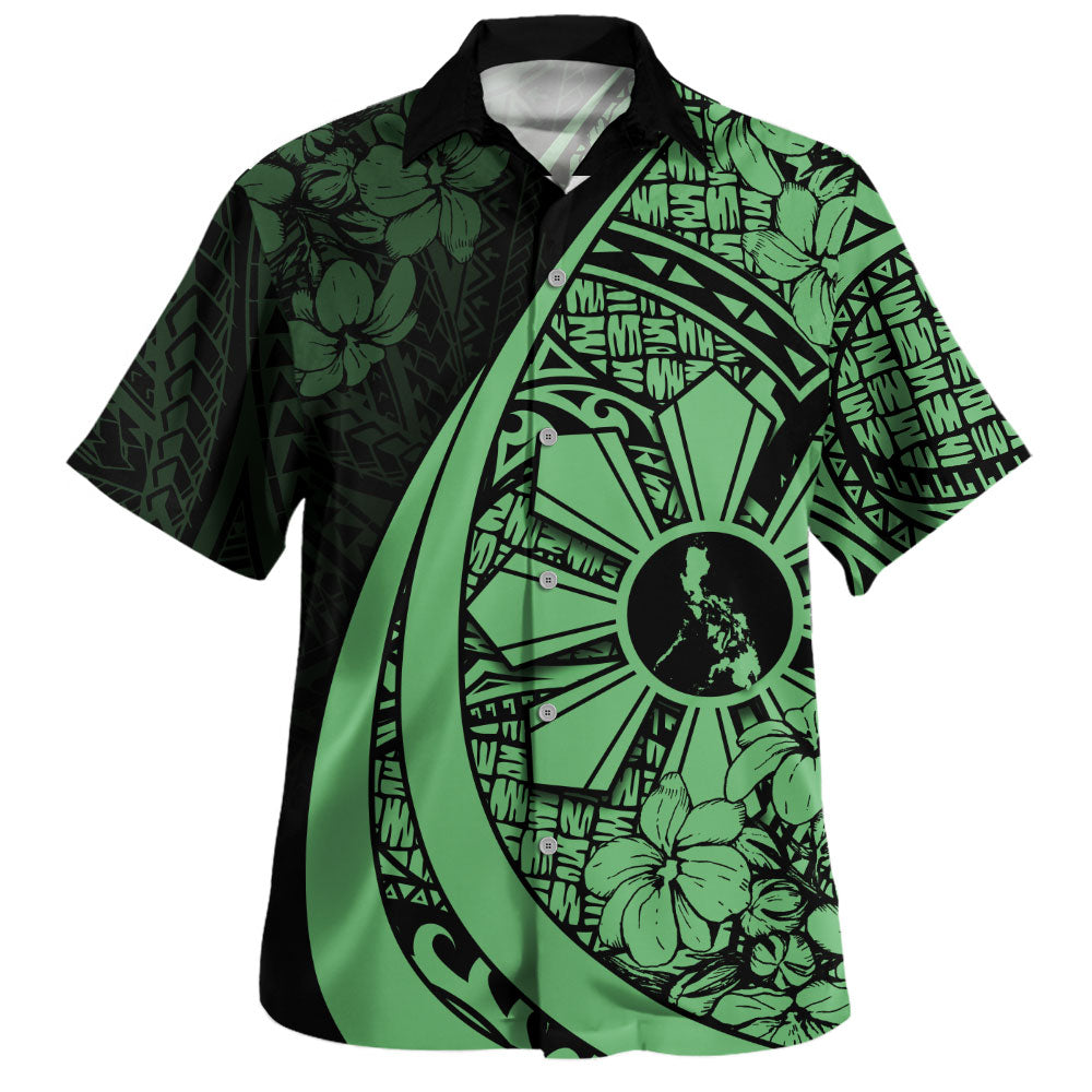 Philippines Filipinos Hawaiian Shirt National Sampaguita Flower Symbols Style