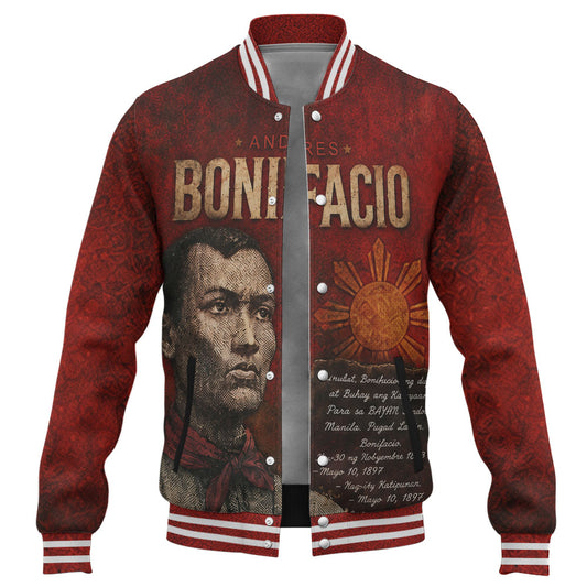 Philippines Filipinos Baseball Jacket Andres Bonifacio Philippine Hero