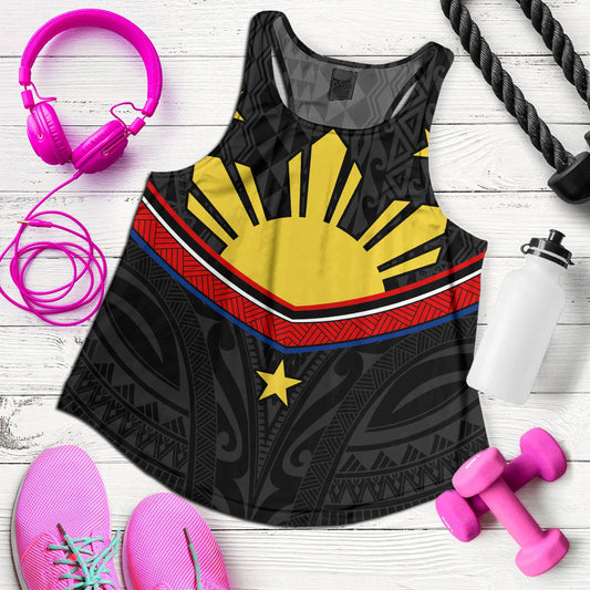 Philippines Filipinos Women Tank Polynesian Inspired Tribal Tattoo