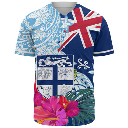 Fiji Baseball Shirt Flag Tribal Tropical Style