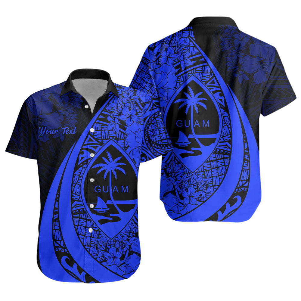 Guam Short Sleeve Shirt Custom Hibiscus Flower Symbols Style