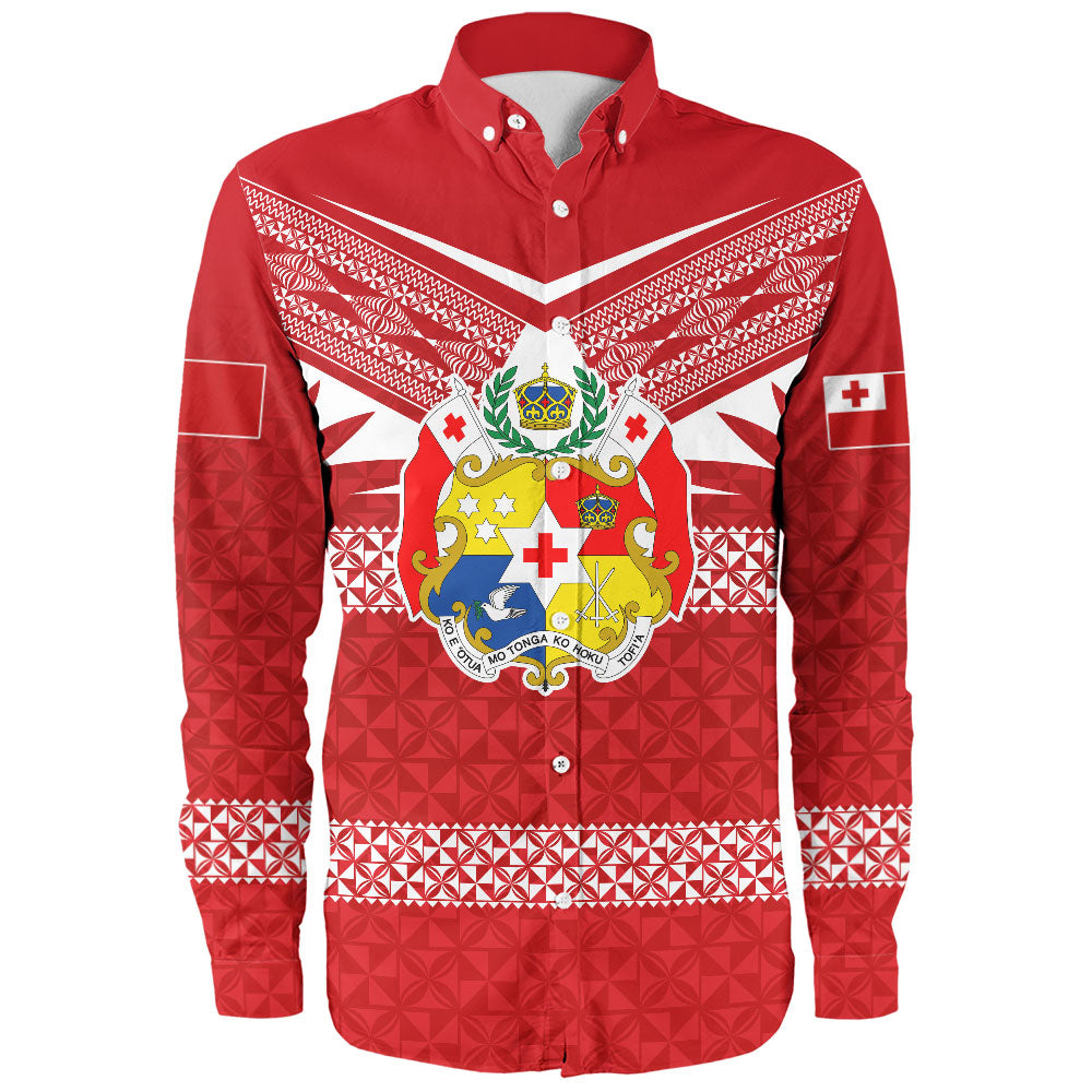 Tonga Long Sleeve Shirt Ngatu Tattoo Island Unique Style
