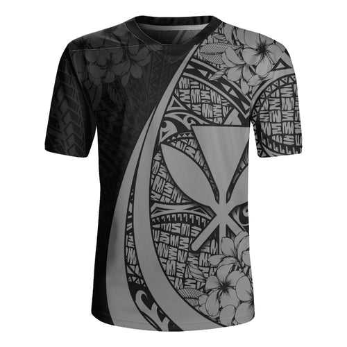Hawaii Rugby Jersey National Plumeria Flower Symbols Style