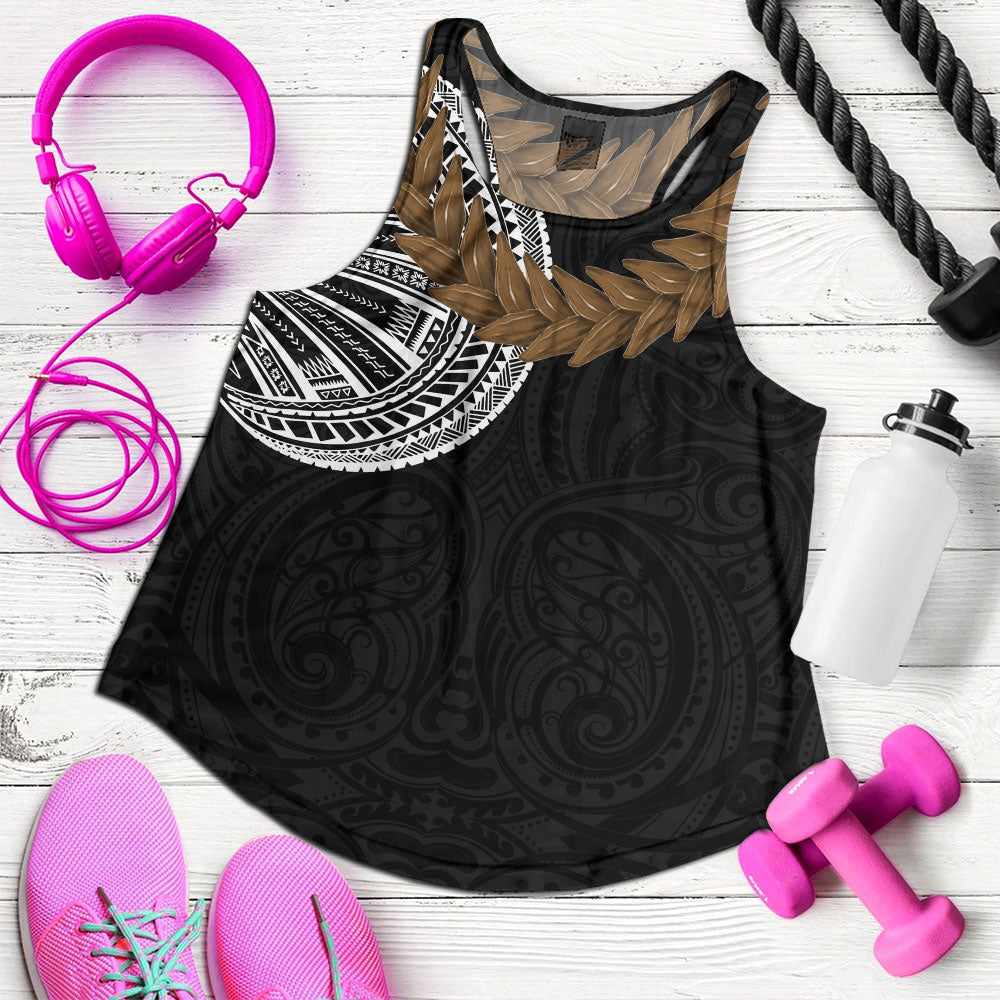 Samoa Women Tank Tattoo Roman Reigns With Ula Fala Style Brown