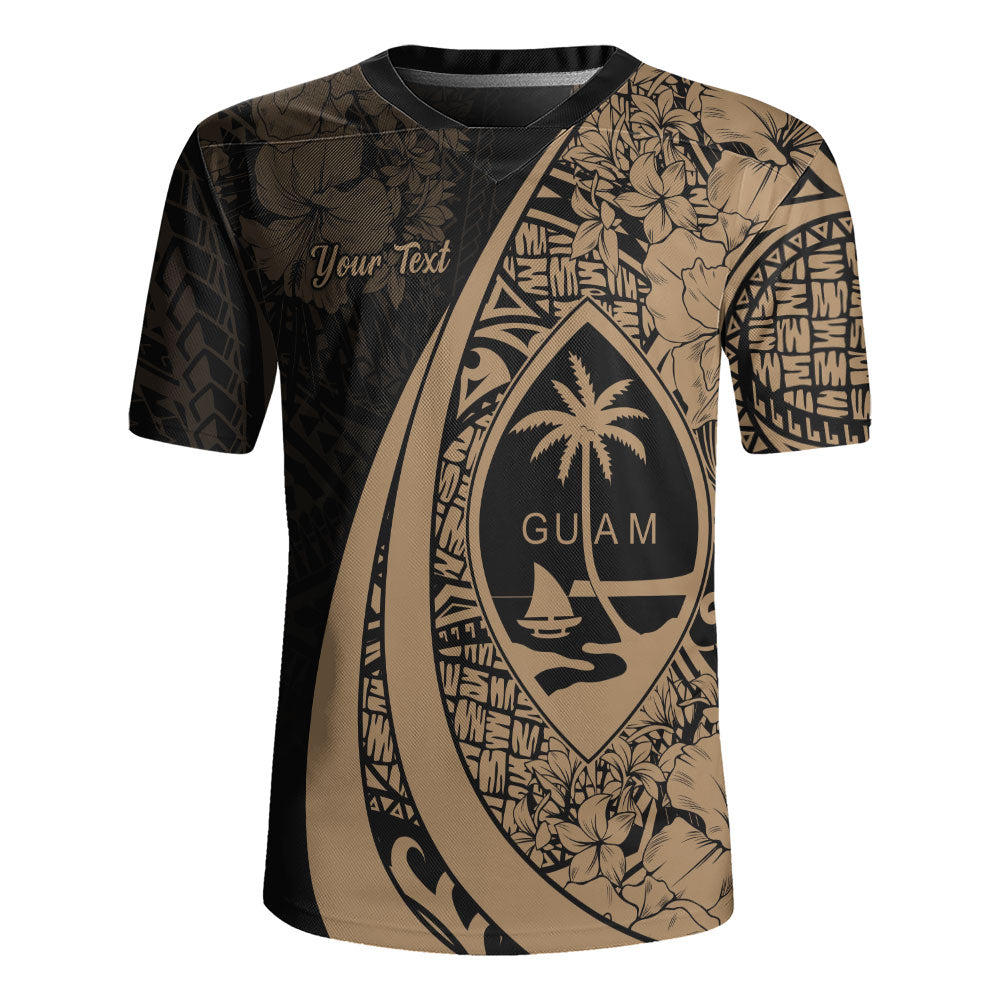 Guam Rugby Jersey Custom Hibiscus Flower Symbols Style