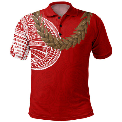 Samoa Polo Shirt Tattoo Roman Reigns With Ula Fala Style Brown