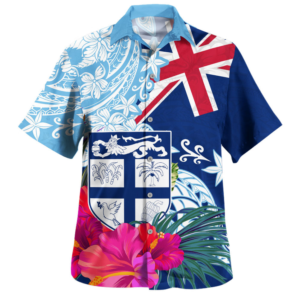 Fiji Hawaiian Shirt Flag Tribal Tropical Style