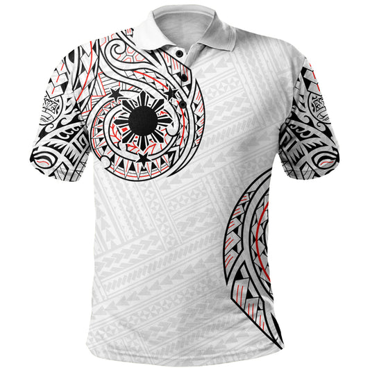 Philippines Filipinos Polo Shirt Original Polynesian And Tribal Tattoo Design