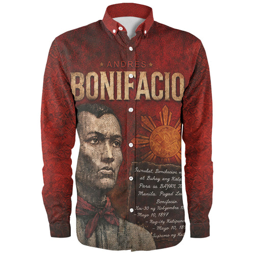 Philippines Filipinos Long Sleeve Shirt Andres Bonifacio Philippine Hero