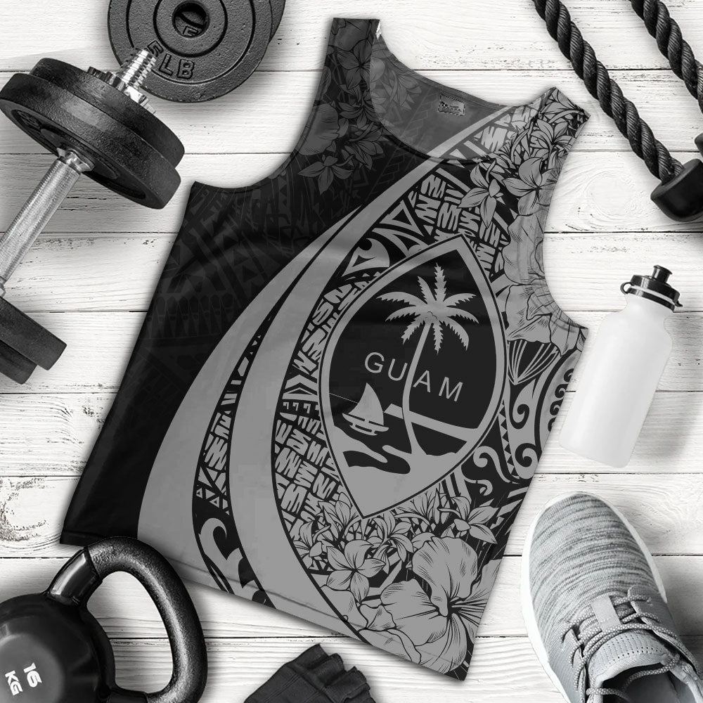 Guam Tank Top Custom Hibiscus Flower Symbols Style