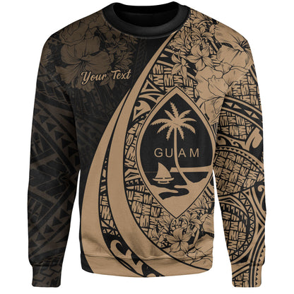 Guam Sweatshirt Custom Hibiscus Flower Symbols Style