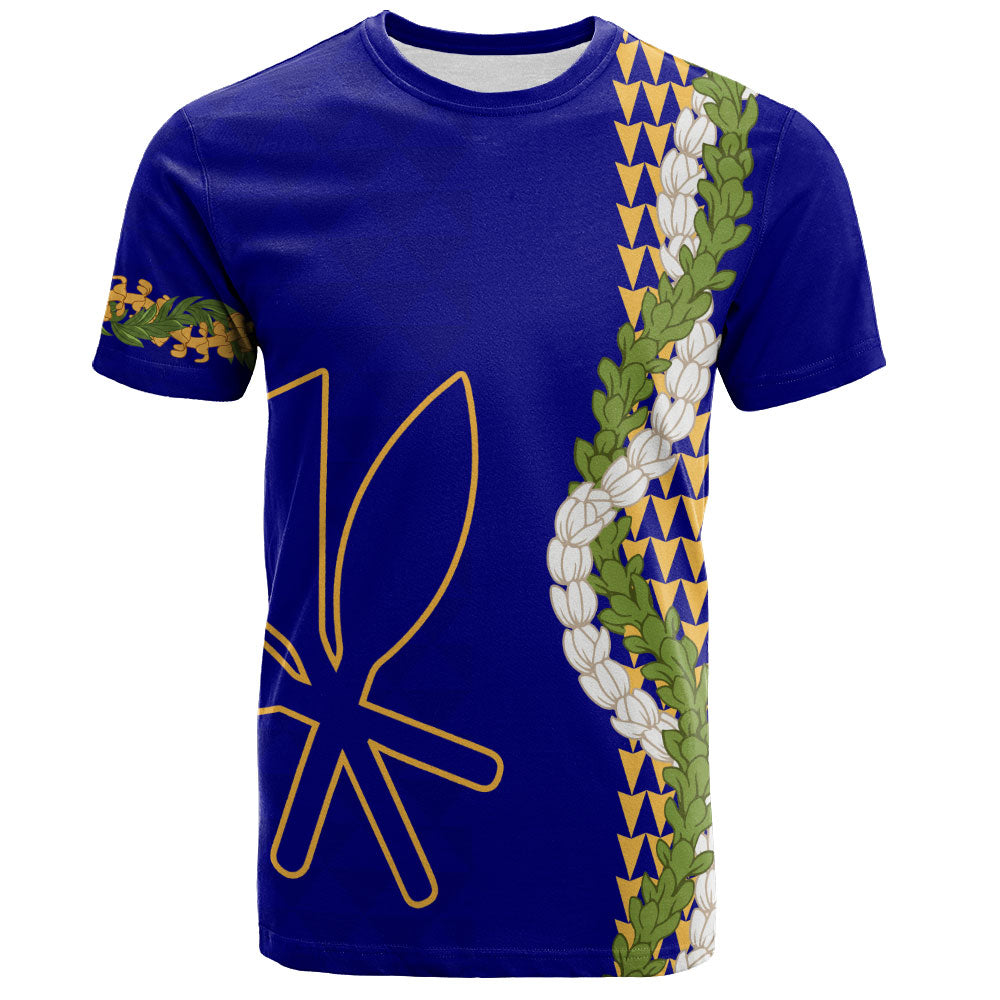 Hawaii T-Shirt Kanaka Maoli Puakenikeni Maile Flower Lei