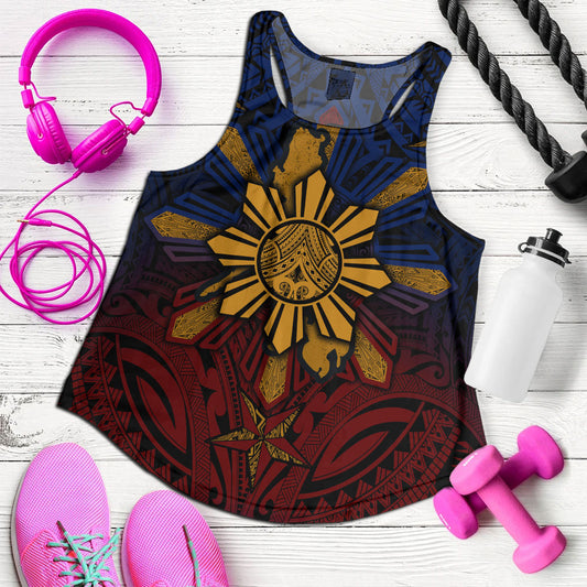Philippines Filipinos Women Tank Golden Sun Islands Tribal Style