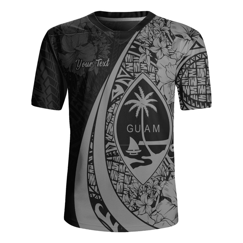 Guam Rugby Jersey Custom Hibiscus Flower Symbols Style