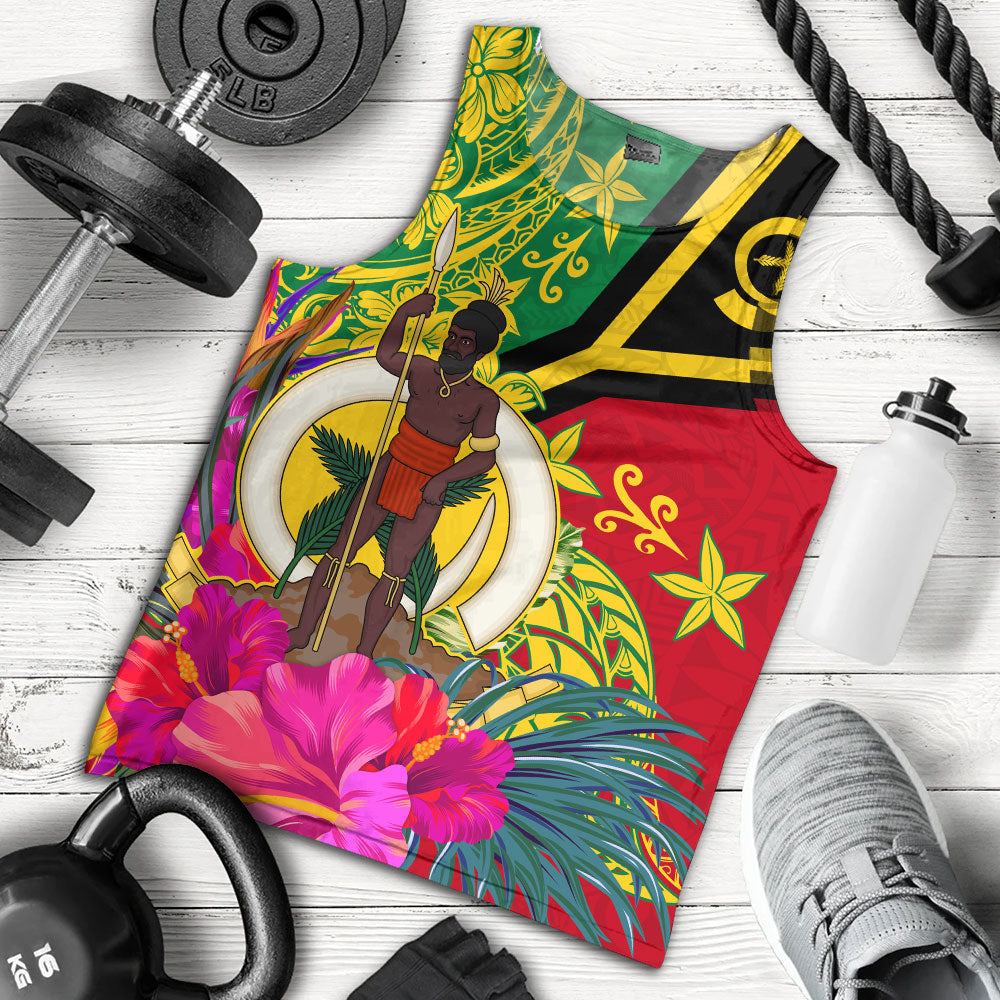 Vanuatu Tank Top Flag Tribal Tropical Style