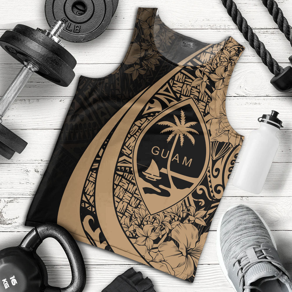 Guam Tank Top Custom Hibiscus Flower Symbols Style