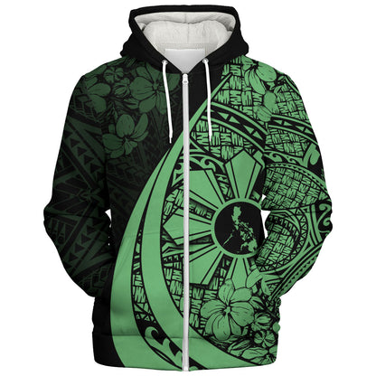 Philippines Filipinos Sherpa Hoodie Custom National Sampaguita Flower Symbols Style