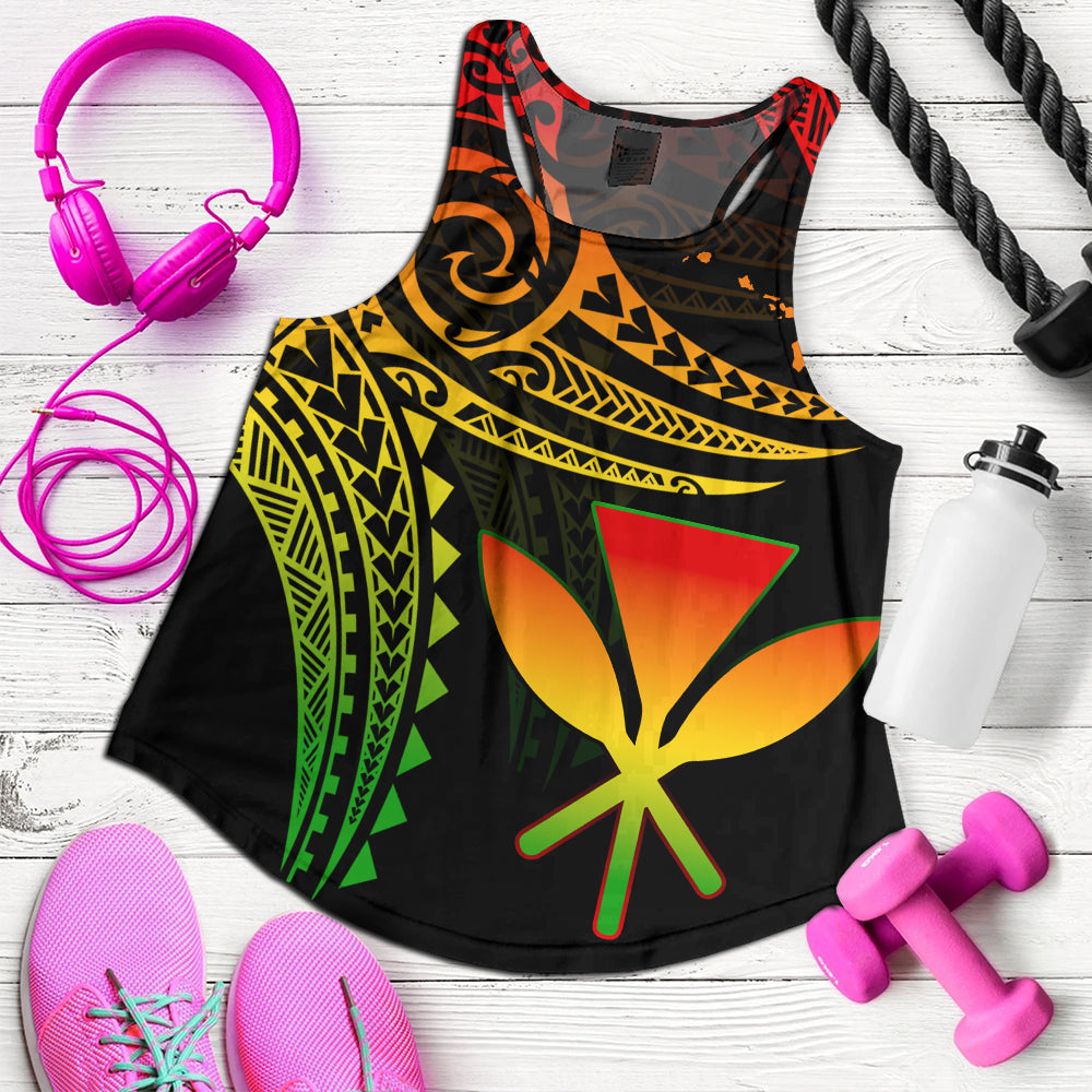 Hawaii Women Tank Polynesian Flame Of Hawaii Style