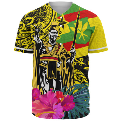Hawaii Baseball Shirt Kanaka Maoli King Flag Tribal Tropical Style