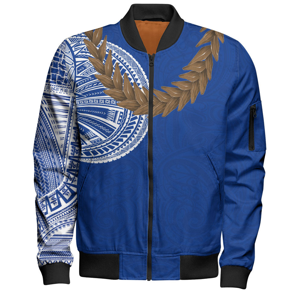 Samoa Bomber Jacket Tattoo Roman Reigns With Ula Fala Style Brown