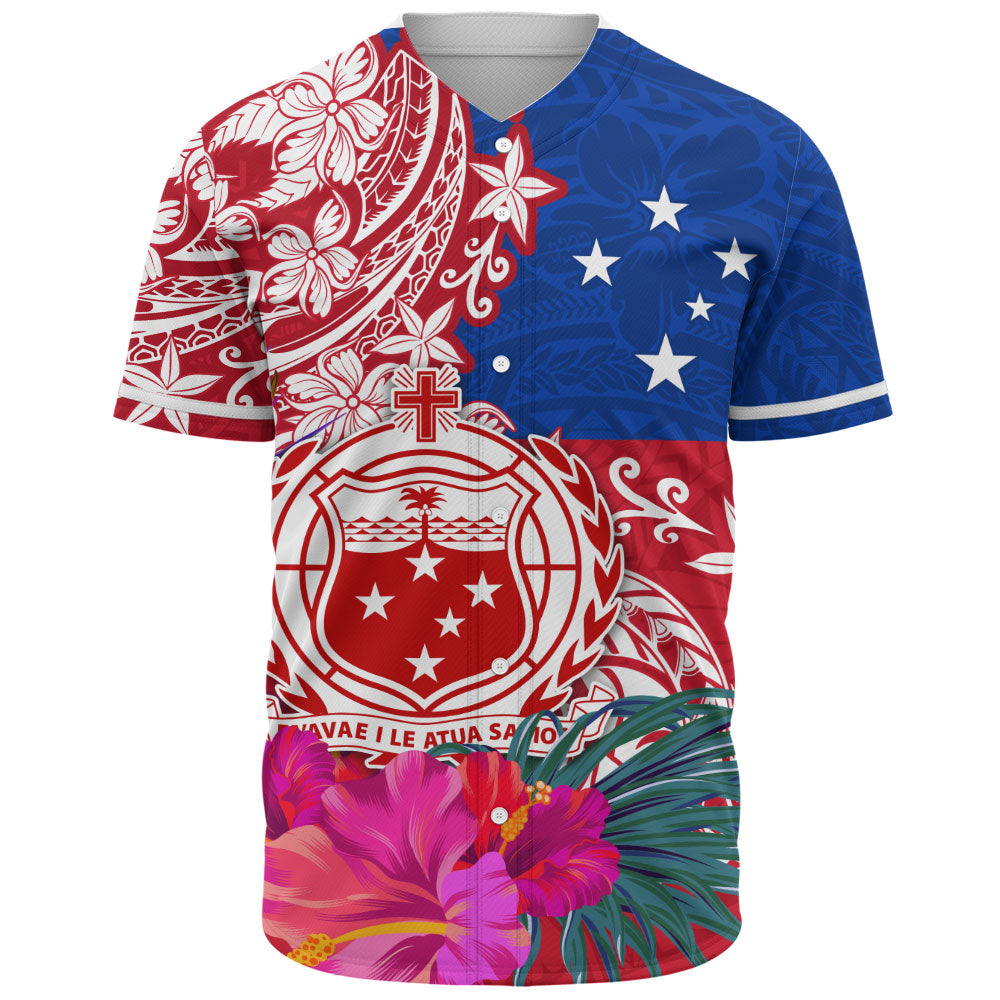Samoa Baseball Shirt Flag Tribal Tropical Style