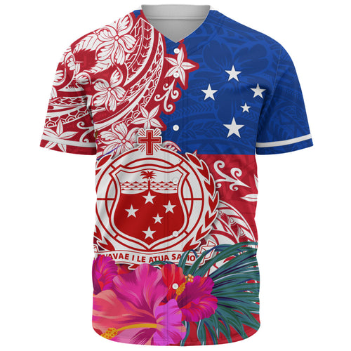 Samoa Baseball Shirt Flag Tribal Tropical Style