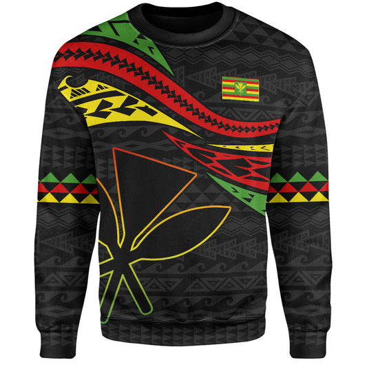 Hawaii Sweatshirt Polynesian Tribal Tattoo Ethnic Design
