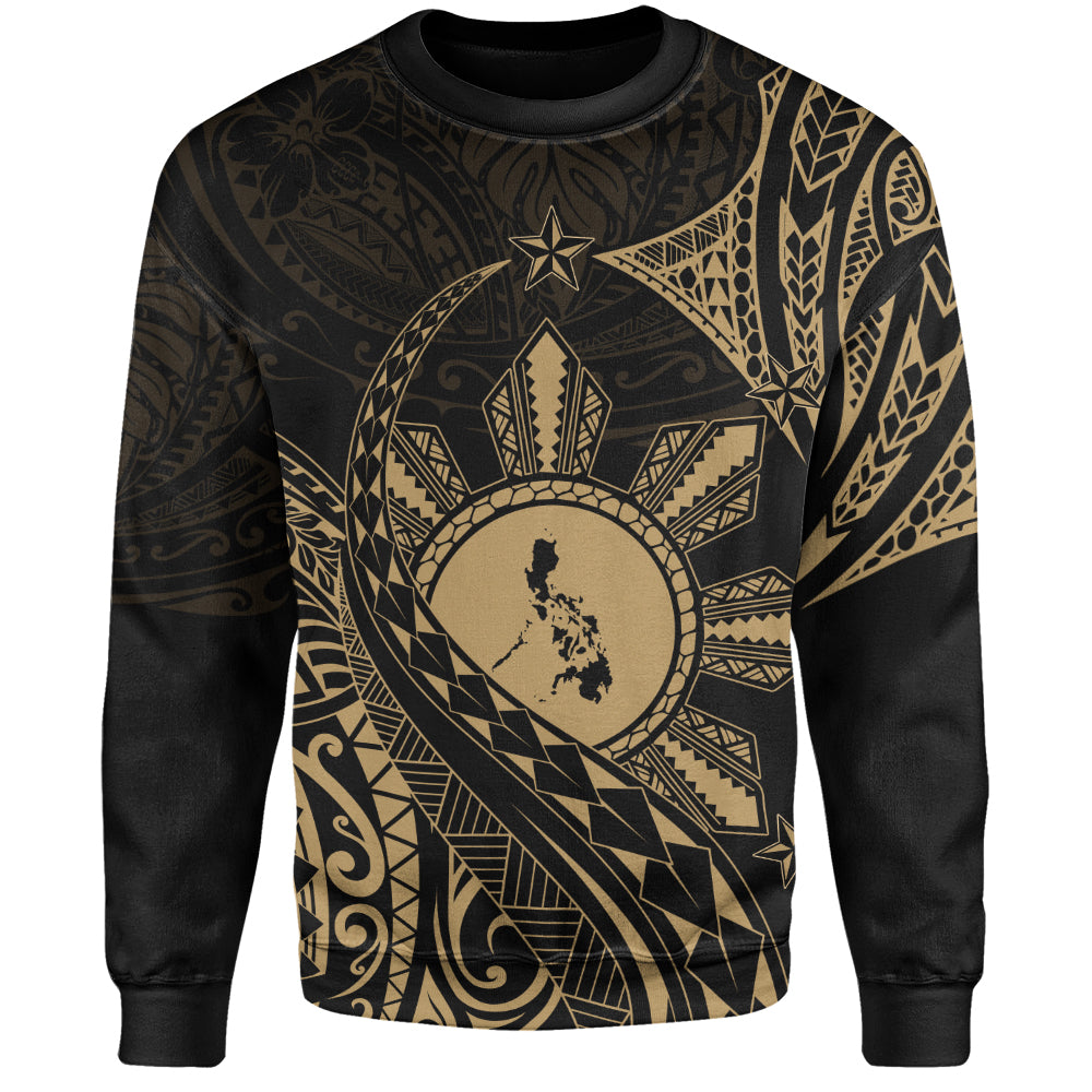 Philippines Filipinos Sweatshirt Filipino Polynesia Star With Tribal Design