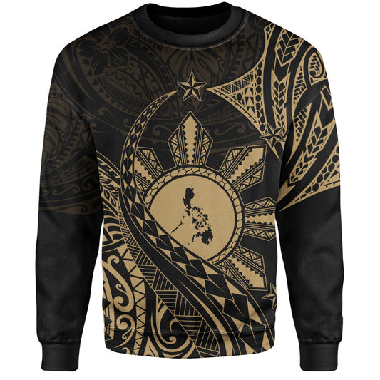 Philippines Filipinos Sweatshirt Filipino Polynesia Star With Tribal Design