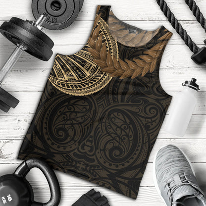 Samoa Tank Top Tattoo Roman Reigns With Ula Fala Style Brown