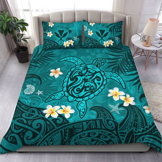 Hawaii Bedding Set Hawaiian Sea Turtle & Floral Dreams