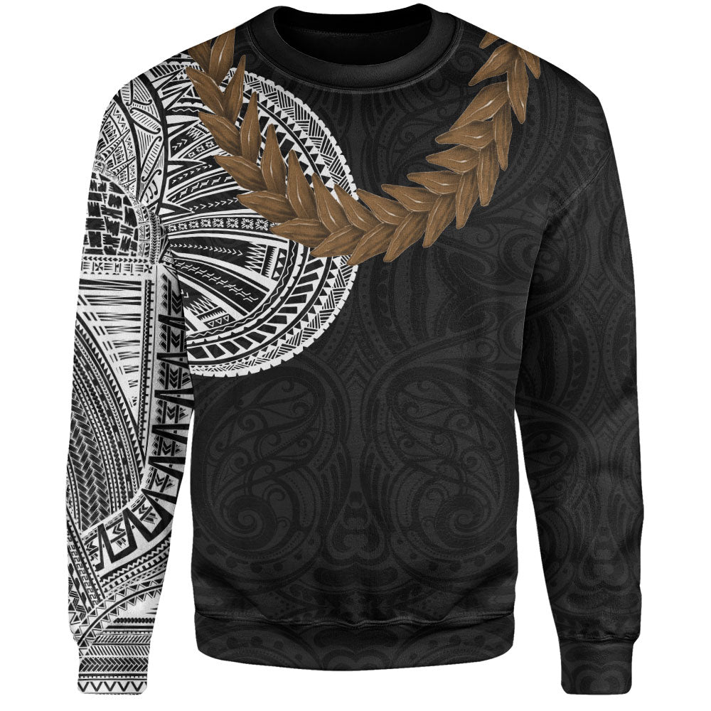 Samoa Sweatshirt Tattoo Roman Reigns With Ula Fala Style Brown