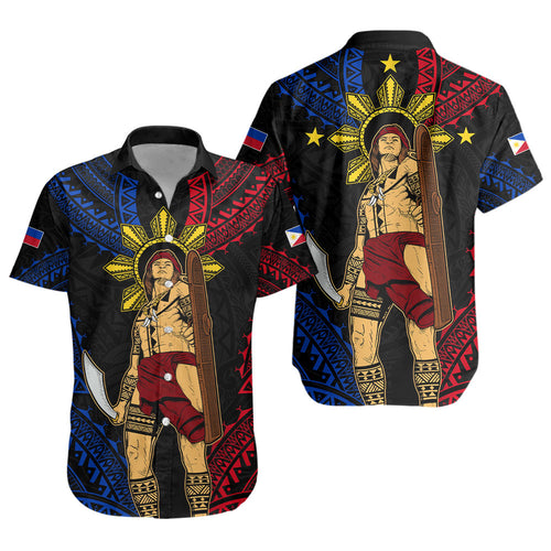 Philippines Filipinos Short Sleeve Shirt Lapu Lapu Tattoo Batok Tribal Motifs Designs