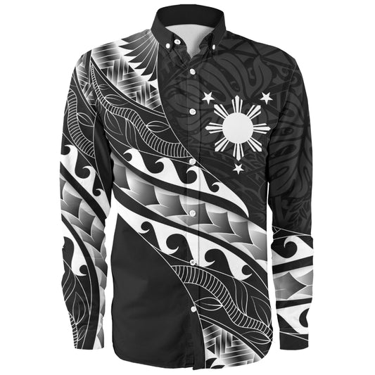 Philippines Filipinos Long Sleeve Shirt Custom Island Tribal Tattoos