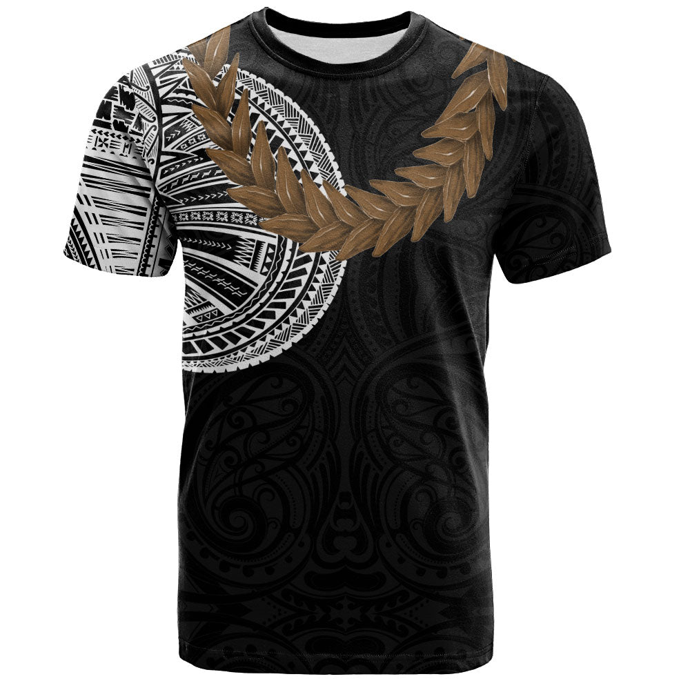 Samoa T-Shirt Tattoo Roman Reigns With Ula Fala Style Brown
