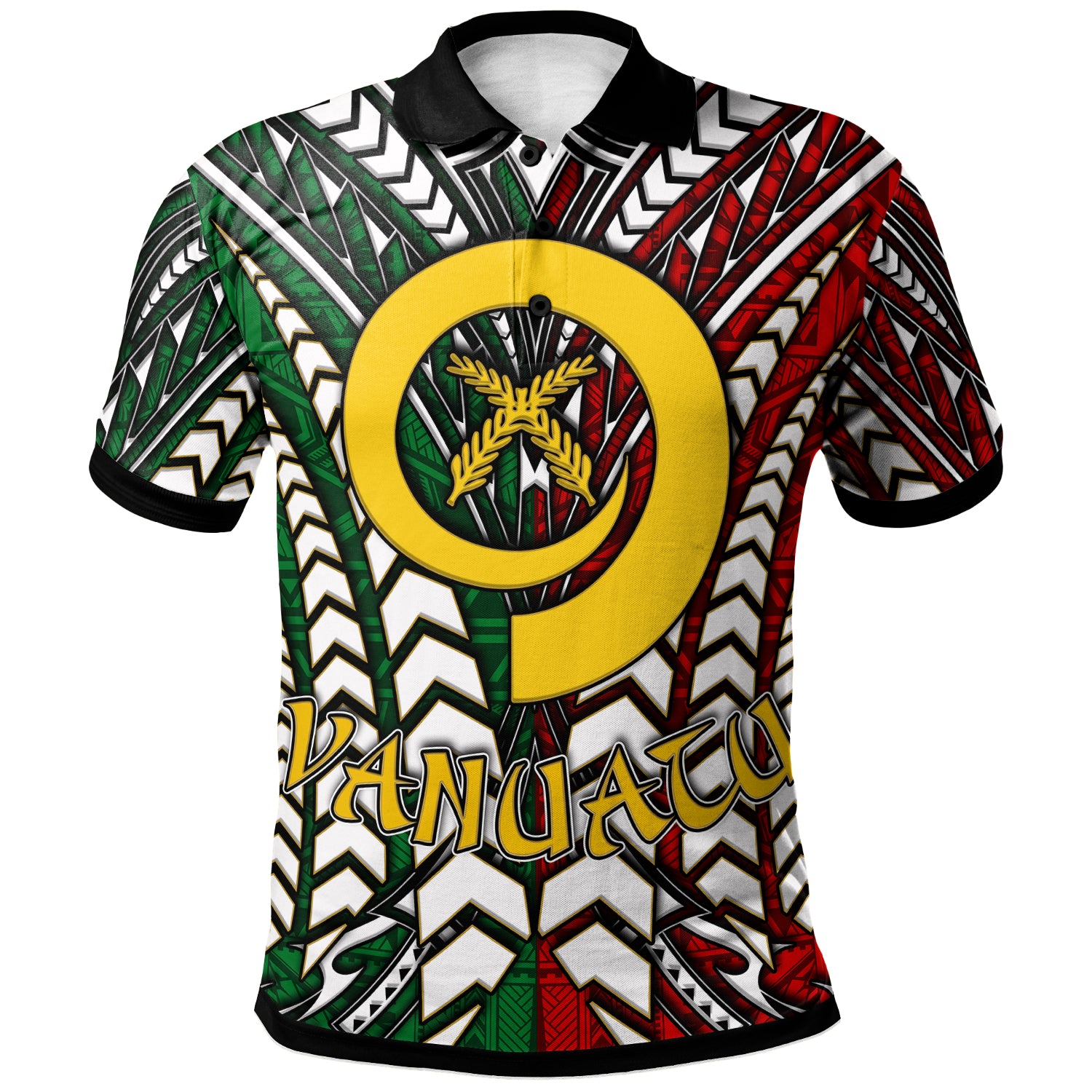 Vanuatu Polo Shirt - Custom Vanuatu Independence Anniversary With Arm Polynesian Patterns Polo Shirt