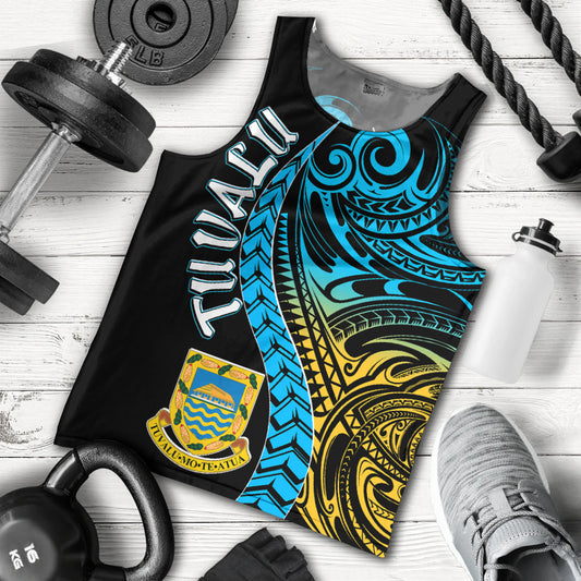 Tuvalu Polynesian Men Tank Top - Tuvalu Day with Polynesian Pattern
