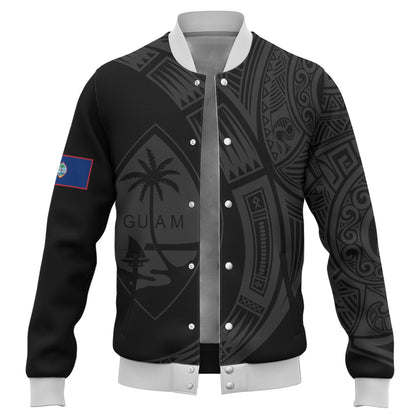 Guam Baseball Jacket Polynesia Tribal Spirits Of Guam Seal