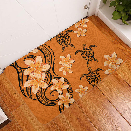 Hawaii Doormat Tribal Tattoo Polynesia Plumeria Flower