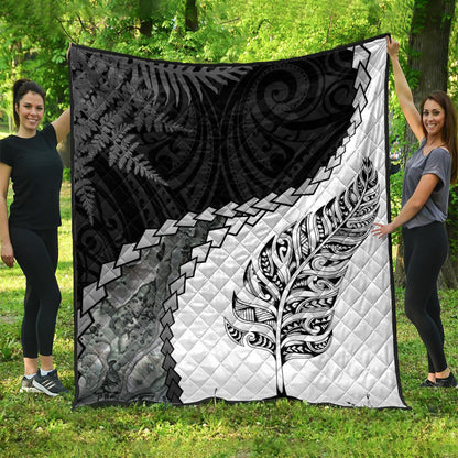 New Zealand Premium Quilt Silver Fern Maori Pattern